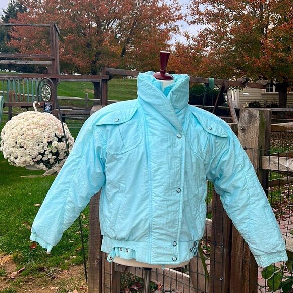 Profile Vintage Ski Down filled Puffer Jacket Coat Women’s 8 Sky Blue - Picture 16 of 16